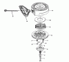Toro 38052 (521) - 521 Snowthrower, 1993 (39000001-39999999) Ricambi REWIND STARTER NO. 590646