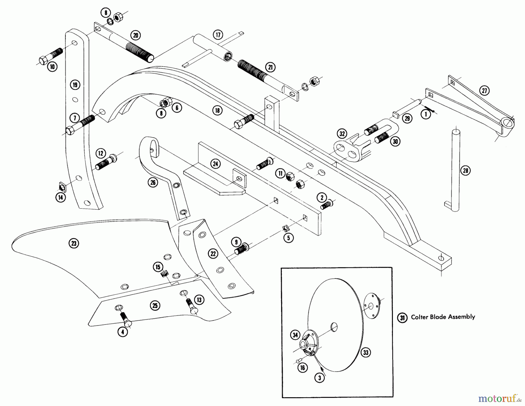  Toro Neu Accessories SC-15 - Toro Aerator, 1960 PLOW & COULTER PP-101 PARTS LIST