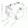 Toro 62923 - 5 hp Lawn Vacuum, 1993 (3900001-3999999) Pièces détachées CONTROL & HANDLE ASSEMBLY