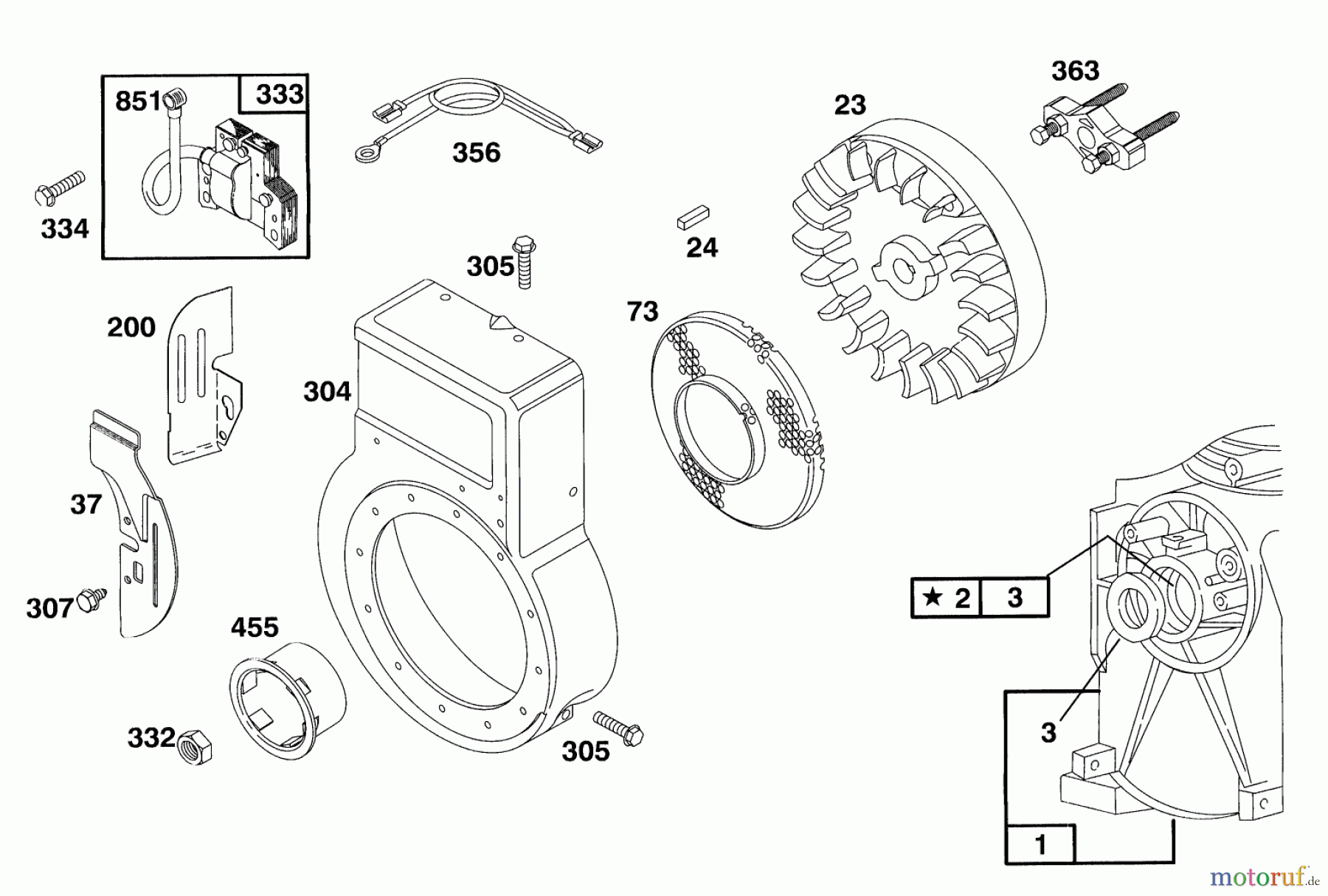 Toro Neu Blowers/Vacuums/Chippers/Shredders 62923 - Toro 5 hp Lawn Vacuum, 1994 (4900001-4999999) ENGINE BRIGGS & STRATTON MODEL 135202-0185-01 #8
