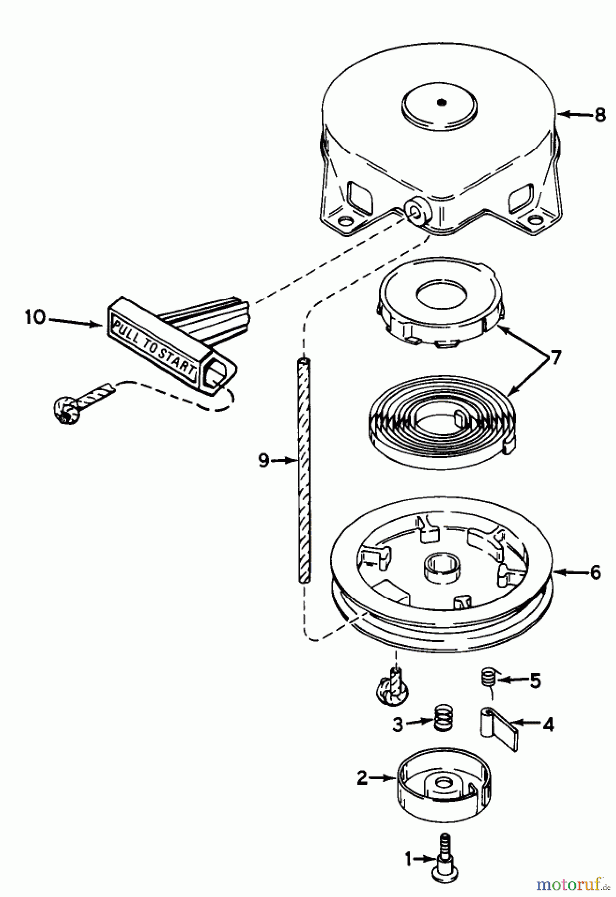  Toro Neu Snow Blowers/Snow Throwers Seite 1 38130 (S-200) - Toro S-200 Snowthrower, 1980 (0500000-0999999) SHROUD & REWIND STARTER NO. 590537 ENGINE MODEL AH520 TYPE 1602 UNIT MODEL 38120 & 38130 (USED ON UNITS WITH SERIAL NO. 0500000 