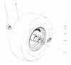 Toro 38160 (1132) - 1132 Snowthrower, 1981 (1000001-1999999) Ricambi WHEEL ASSEMBLY