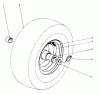 Toro 38160 (1132) - 1132 Snowthrower, 1985 (5000001-5999999) Ricambi WHEEL ASSEMBLY