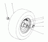 Toro 38160 (1132) - 1132 Snowthrower, 1987 (7000001-7999999) Ricambi WHEEL ASSEMBLY