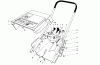 Toro 38162 (S-620) - S-620 Snowthrower, 1984 (4000001-4999999) Ricambi SHROUD & HANDLE ASSEMBLY