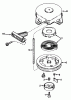 Toro 38162 (S-620) - S-620 Snowthrower, 1988 (8000001-8999999) Ricambi REWIND STARTER NO. 590537