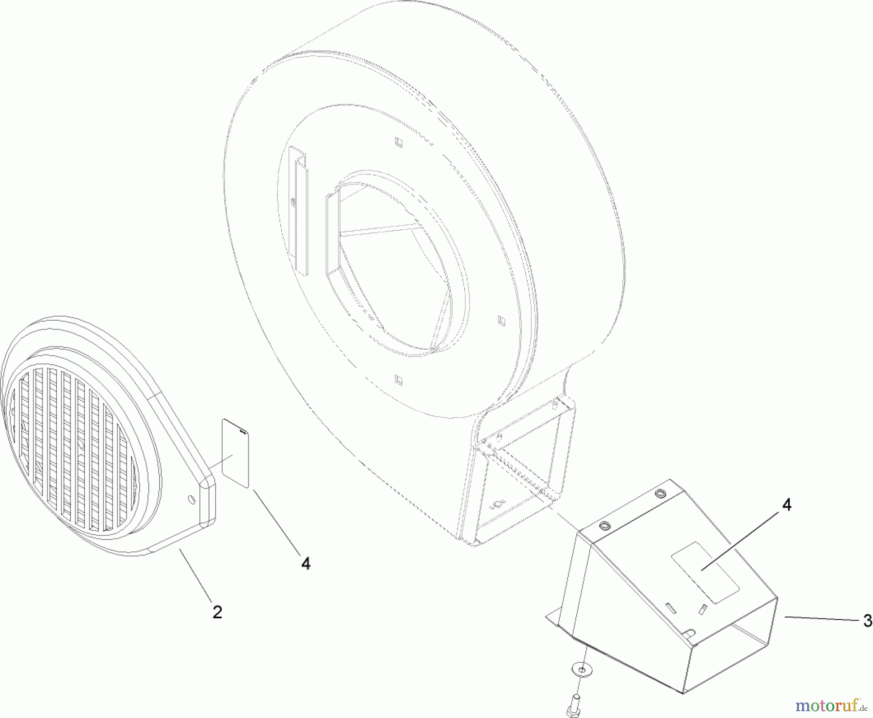  Toro Neu Blowers/Vacuums/Chippers/Shredders 62925 - Toro 206cc OHV Vacuum Blower, 2005 (250000001-250999999) BLOWER ASSEMBLY