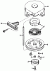 Toro 38162 (S-620) - S-620 Snowthrower, 1991 (1000001-1999999) Ricambi REWIND STARTER NO. 590537