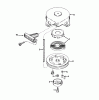 Toro 38165 (S-620) - S-620 Snowthrower, 1987 (7000001-7999999) Ricambi REWIND STARTER NO. 590537
