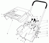 Toro 38165 (S-620) - S-620 Snowthrower, 1989 (9000001-9999999) Ricambi SHROUD & HANDLE ASSEMBLY