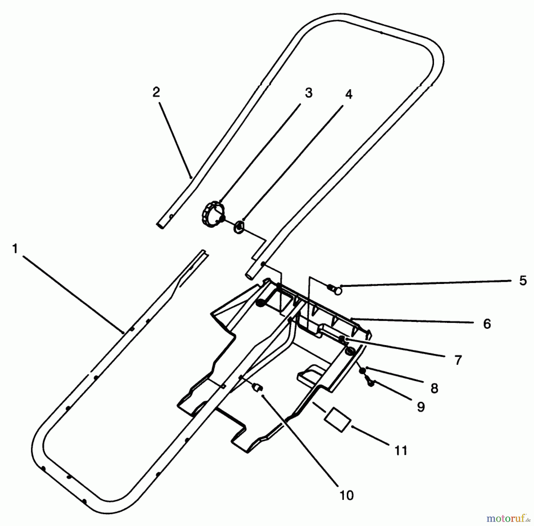  Toro Neu Snow Blowers/Snow Throwers Seite 1 38171 - Toro CCR Powerlite Snowthrower, 1996 (6900001-6999999) HANDLE ASSEMBLY