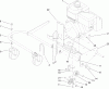 Toro 62925 - 206cc OHV Vacuum Blower, 2007 (270000001-270999999) Listas de piezas de repuesto y dibujos ENGINE AND FRONT WHEEL ASSEMBLY
