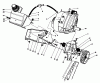 Toro 38180 - CCR 2000 Snowthrower, 1990 (0007974-0008194) Ricambi ENGINE & MAIN FRAME ASSEMBLY