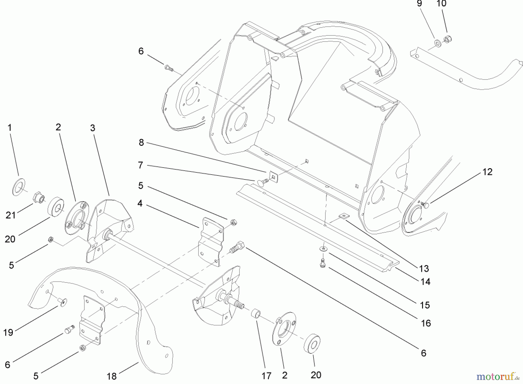  Toro Neu Snow Blowers/Snow Throwers Seite 1 38183 - Toro Powerlite Snowthrower, 2005 (250000001-250999999) IMPELLER ASSEMBLY