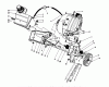 Toro 38185 - CCR 2000 Snowthrower, 1994 (4900001-4999999) Ricambi ENGINE & MAIN FRAME ASSEMBLY
