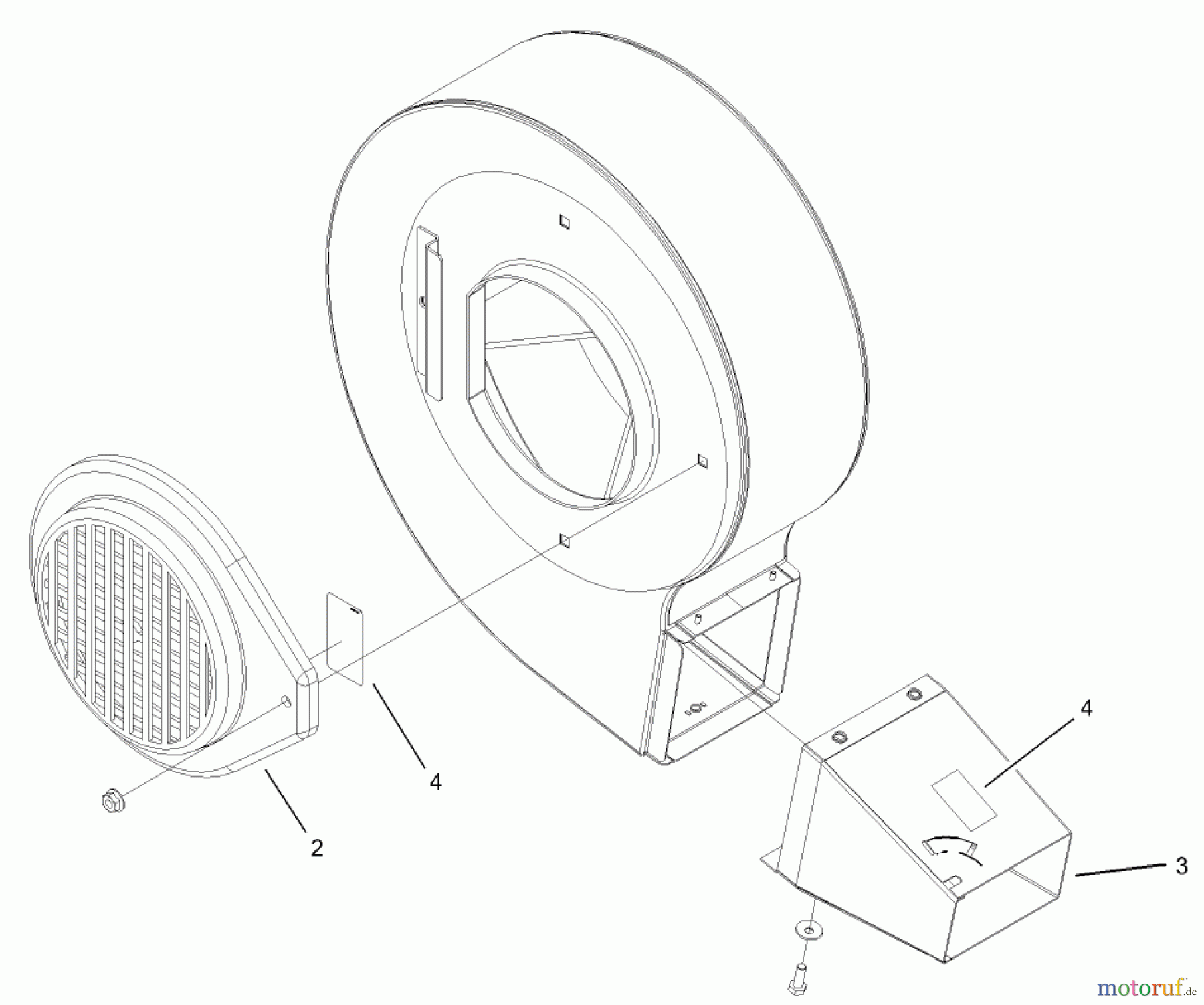  Toro Neu Blowers/Vacuums/Chippers/Shredders 62925 - Toro 5.5 hp Lawn Vacuum, 2003 (230000001-230999999) BLOWER ASSEMBLY