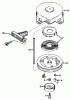 Toro 38196 - CCR 1000 Snowthrower, 1993 (3900001-3999999) Ricambi RECOIL STARTER NO. 590537