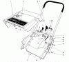 Toro 38235 (S-200) - S-200 Snowthrower, 1980 (0000001-0999999) Ricambi SHROUD & HANDLE ASSEMBLY (MODEL 38225)