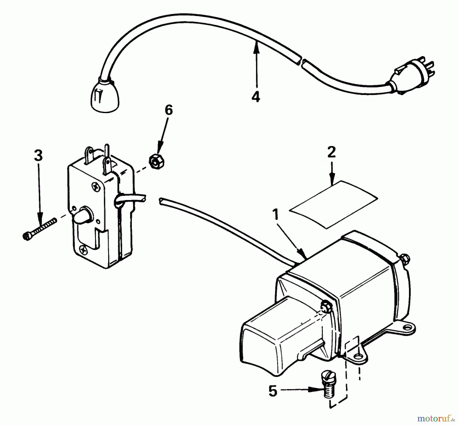  Toro Neu Snow Blowers/Snow Throwers Seite 1 38250 (421) - Toro 421 Snowthrower, 1981 (1000001-1999999) STARTER MOTOR KIT 110V MODEL 23-3790 (CANADA ONLY)