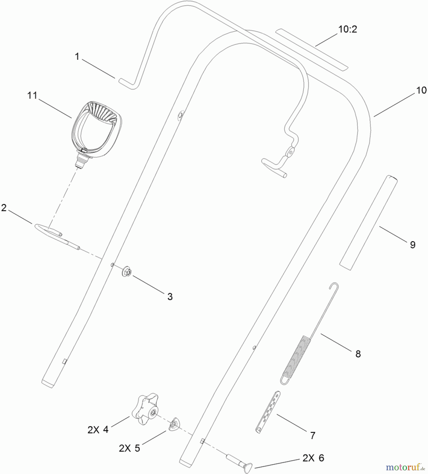  Toro Neu Snow Blowers/Snow Throwers Seite 1 38282 (418 ZE) - Toro Power Clear 418 ZE Snowthrower, 2013 (SN 313000001-313999999) HANDLE ASSEMBLY