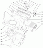 Toro 38424 (2500) - CCR 2500 Snowthrower, 1999 (9900001-9999999) Ricambi SHROUD ASSEMBLY