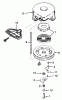 Toro 38510 (624) - 624 Power Shift Snowthrower, 1992 (2000001-2999999) Ricambi REWIND STARTER TECUMSEH NO. 590604