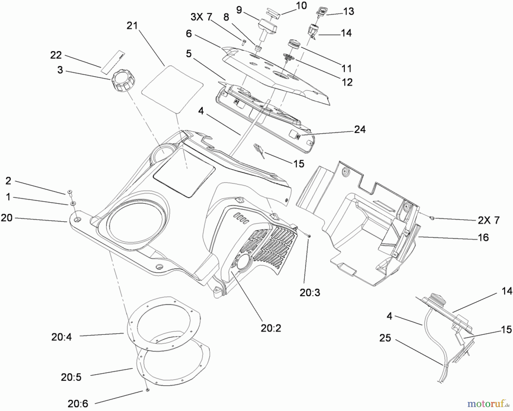  Toro Neu Snow Blowers/Snow Throwers Seite 1 38515 (2450) - Toro CCR 2450 GTS Snowthrower, 2010 (310006876-310999999) SHROUD AND CONTROL PANEL ASSEMBLY