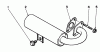 Toro 58410 - 2 hp Edger, 1986 (6000001-6999999) Ricambi MUFFLER ASSEMBLY