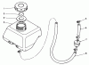 Toro 58410 - 2 hp Edger, 1987 (7000001-7999999) Ricambi FUEL TANK ASSEMBLY