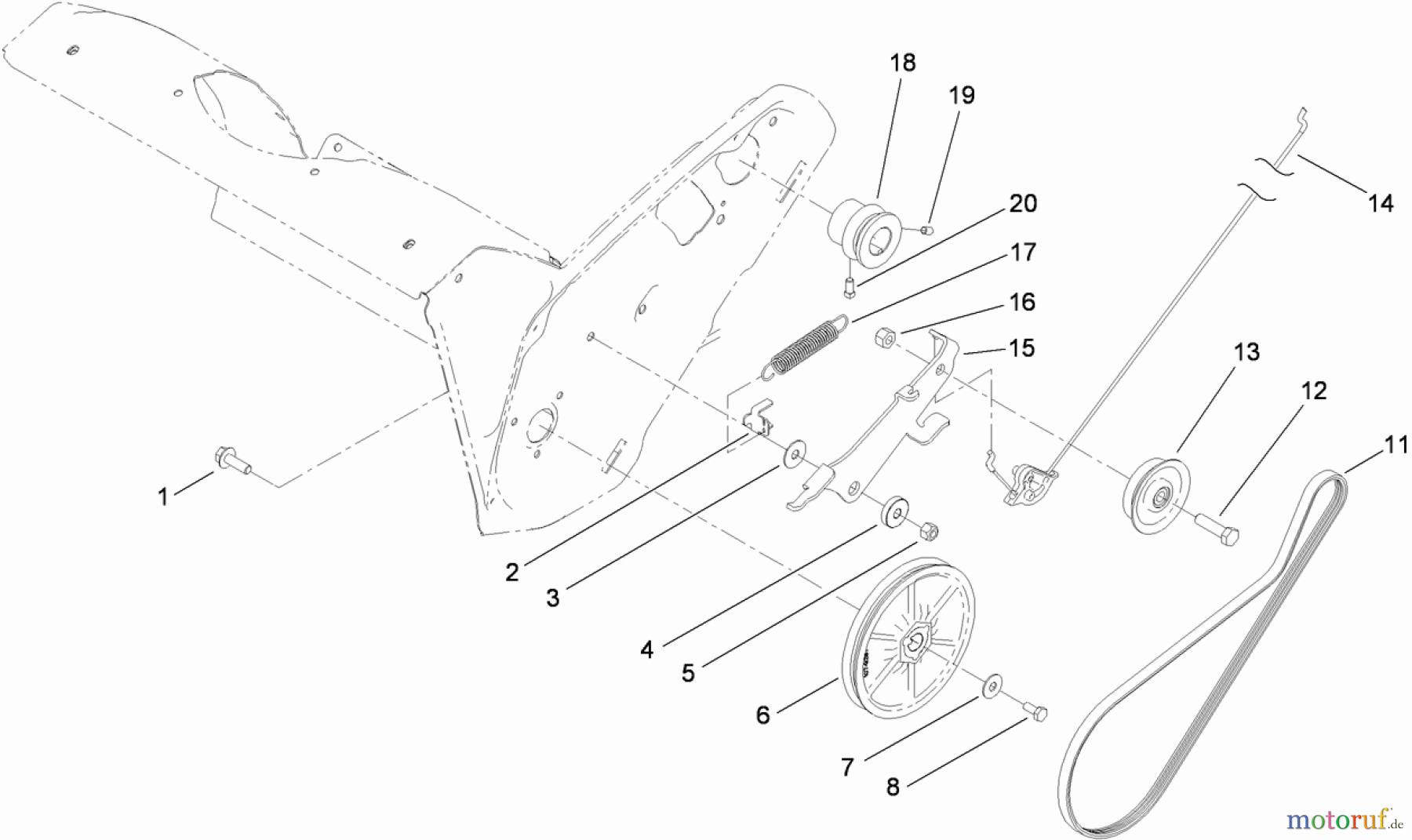  Toro Neu Snow Blowers/Snow Throwers Seite 1 38587 - Toro Power Clear Snowthrower, 2011 (311000001-311020000) ROTOR DRIVE ASSEMBLY