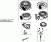 Toro 38605 (522) - 522 Power Throw Snowthrower, 2008 (280000001-280999999) Ricambi REWIND STARTER NO. 590707 (OPTIONAL) TECUMSEH LH195SA - 67435V