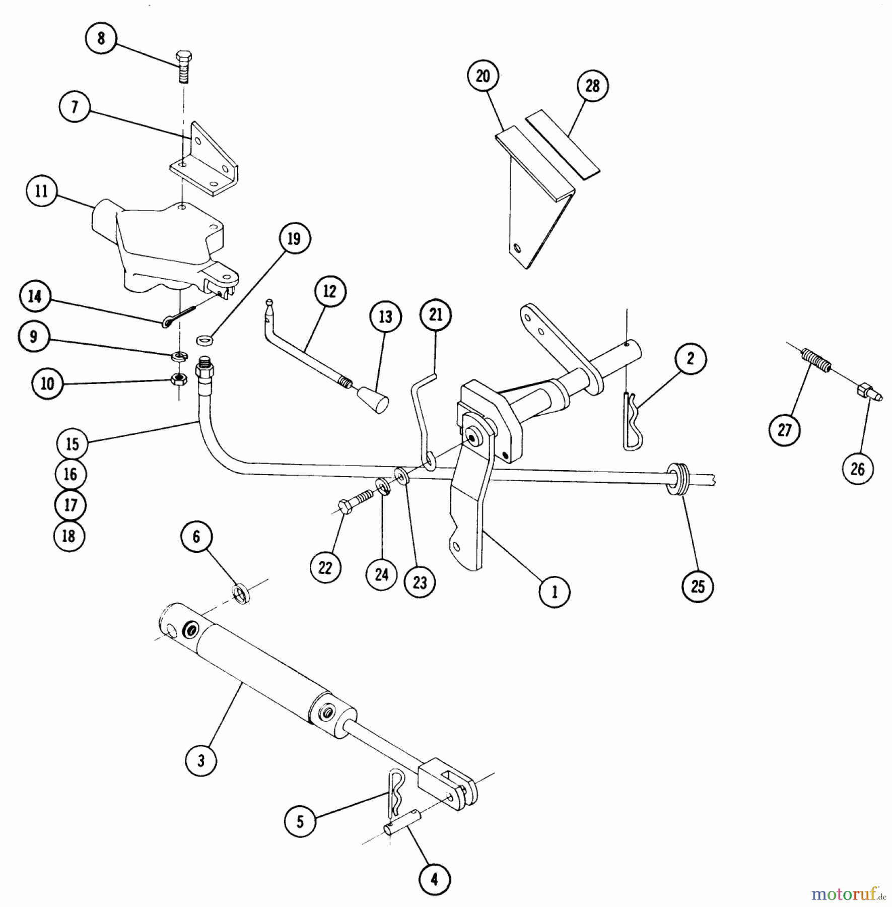  Toro Neu Accessories HY-6 - Toro Hydraulic Lift, 1967 PARTS LIST HY-6