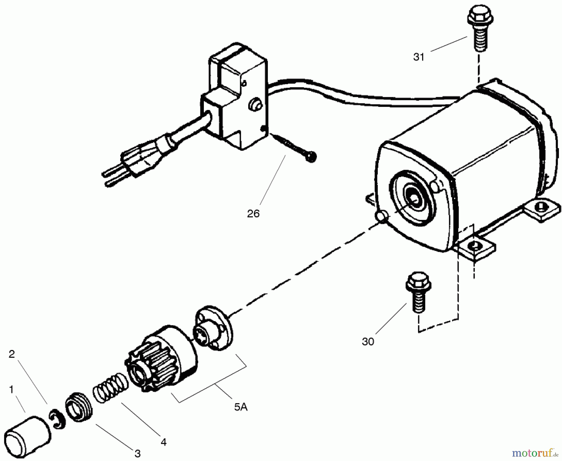  Toro Neu Snow Blowers/Snow Throwers Seite 2 38631 (828 LXE) - Toro Power Max 828 LXE Snowthrower, 2005 (250000001-250999999) 220 VOLT ELECTRIC STARTER ASSEMBLY NO. 37102 TECUMSEH HMSK-80 155724X
