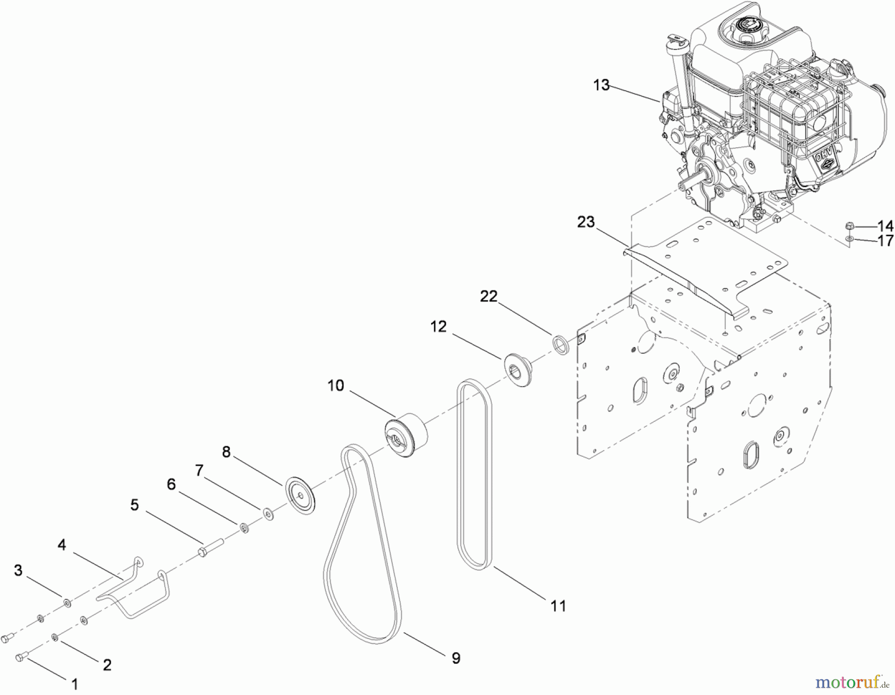  Toro Neu Snow Blowers/Snow Throwers Seite 2 38644 (1028 OXE) - Toro Power Max 1028 OXE Snowthrower, 2011 (311000001-311999999) ENGINE ASSEMBLY