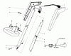 Toro 51255 (1000) - 1000 Electric Trimmer, 1987 (7000001-7999999) Listas de piezas de repuesto y dibujos HANDLE ASSEMBLY