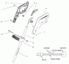 Toro 51324 - 12" Electric Trimmer, 1996 (69000001-69999999) Listas de piezas de repuesto y dibujos HANDLE ASSEMBLY