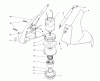 Toro 51561 (710) - 710 Electric Trimmer, 1991 (1000001-1999999) Listas de piezas de repuesto y dibujos MOTOR HOUSING ASSEMBLY