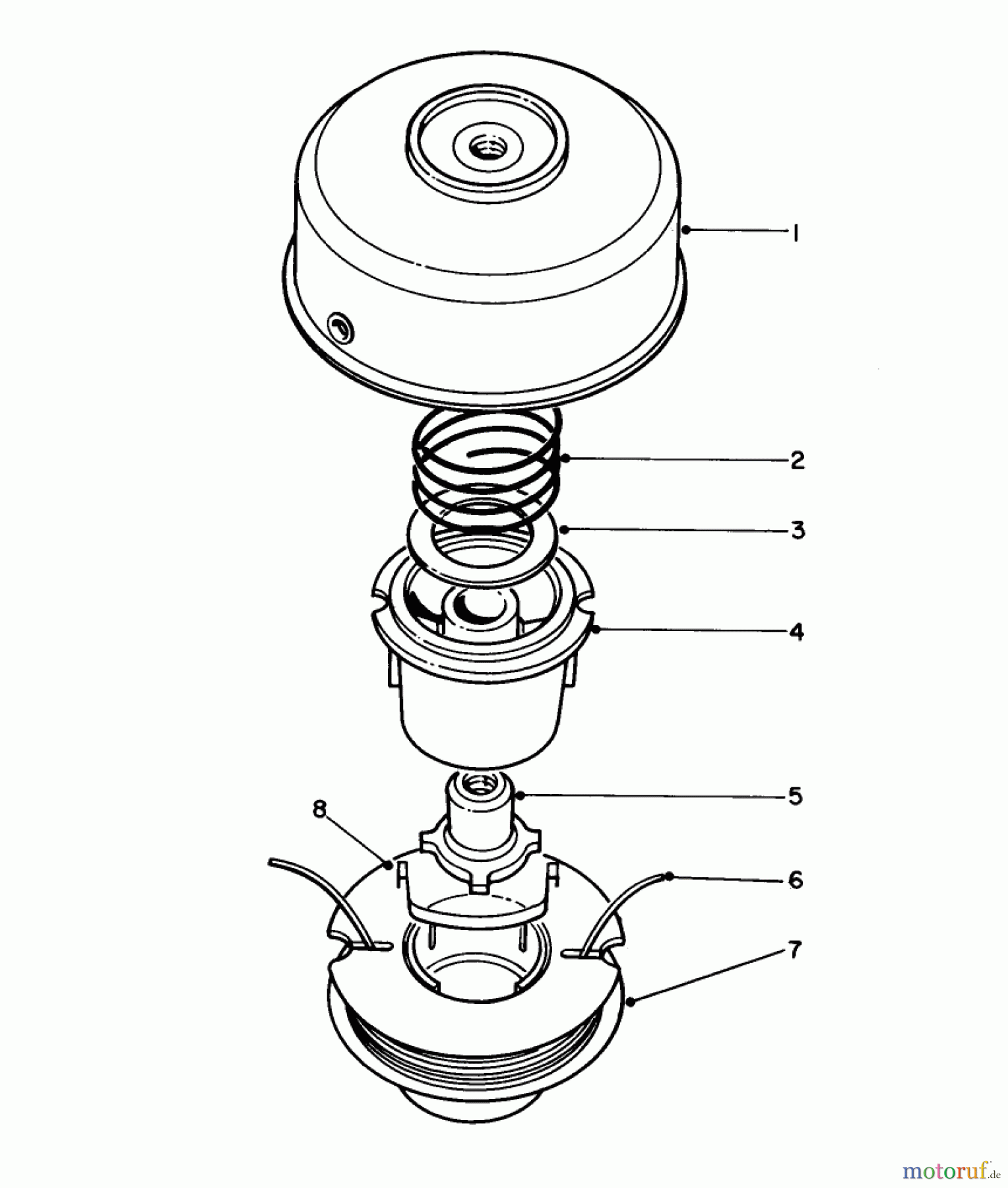 Toro Neu Trimmers, String/Brush 51608 (TC 800) - Toro TC 800 Gas Trimmer, 1982 (2000001-2999999) TAP & TRIM HEAD NO. 46-2800 (OPTIONAL)