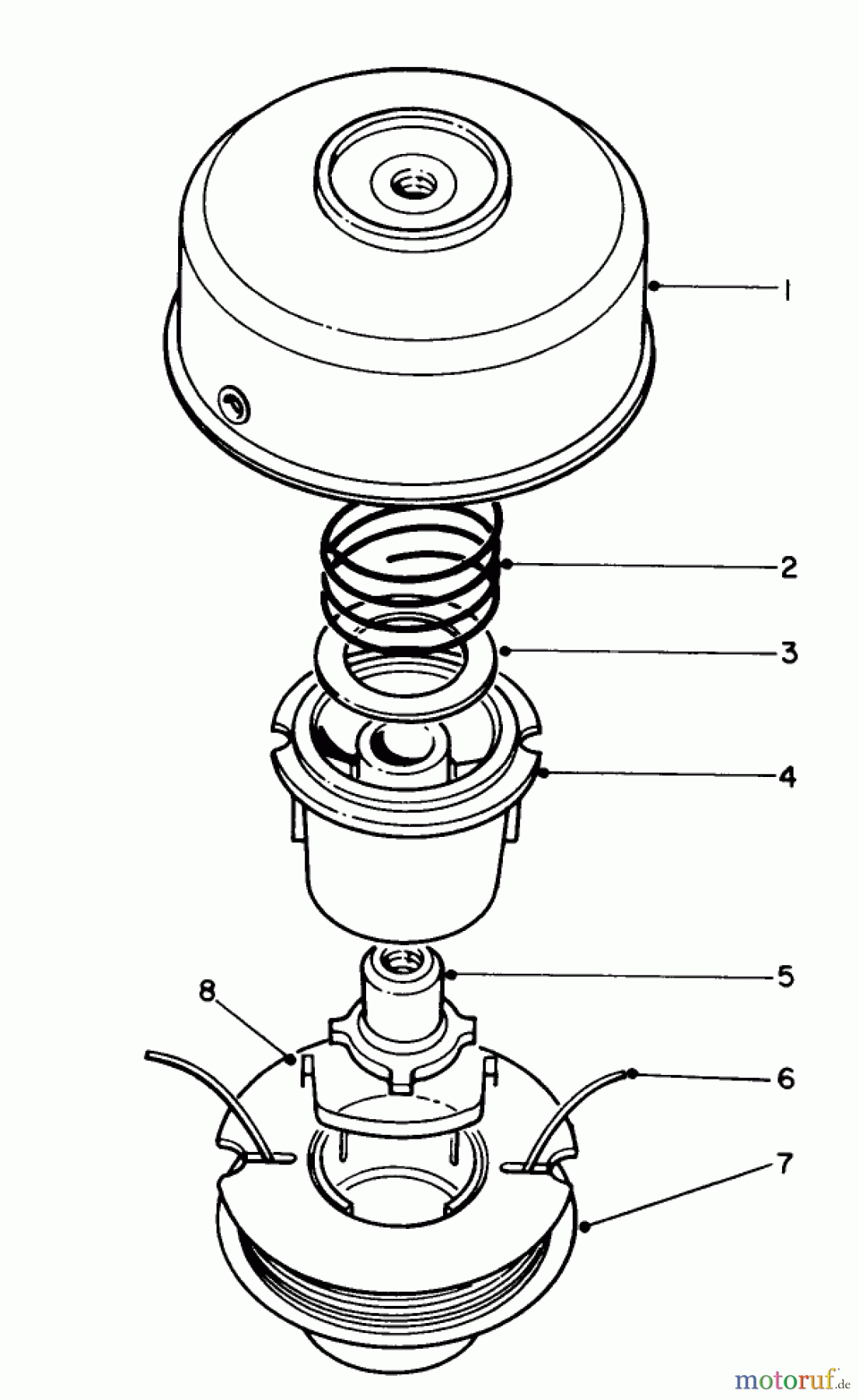 Toro Neu Trimmers, String/Brush 51616 (TC 650) - Toro TC 650 Gas Trimmer, 1983 (3000001-3999999) TAP AND TRIM HEAD 46-2800 (OPTIONAL)