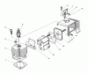 Toro 51641 (TC 1000) - TC 1000 Gas Trimmer, 1985 (5000001-5999999) Listas de piezas de repuesto y dibujos CYLINDER & MUFFLER ASSEMBLY