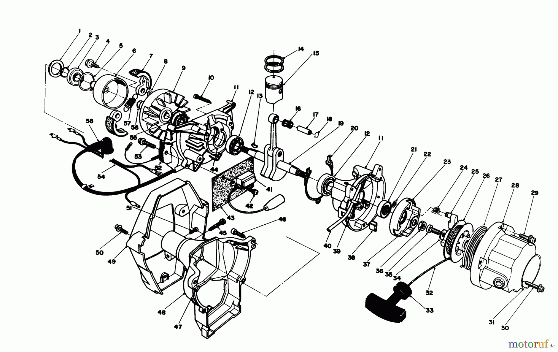  Toro Neu Trimmers, String/Brush 51641 (TC 1000) - Toro TC 1000 Gas Trimmer, 1986 (6000001-6999999) ENGINE ASSEMBLY