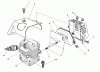 Toro 51643 (TC 3000) - TC 3000 Gas Trimmer, 1987 (7000001-7999999) Listas de piezas de repuesto y dibujos CYLINDER & MUFFLER ASSEMBLY
