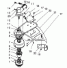 Toro 51650 (TC 3100) - TC 3100 Gas Trimmer, 1992 (2000001-2999999) Listas de piezas de repuesto y dibujos CUTTER HEAD & GEAR BOX ASSEMBLY