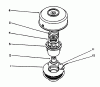 Toro 51650 (TC 3100) - TC 3100 Gas Trimmer, 1992 (2000001-2999999) Listas de piezas de repuesto y dibujos SINGLE LINE BUMP FEED CUTTER HEAD (OPTIONAL)