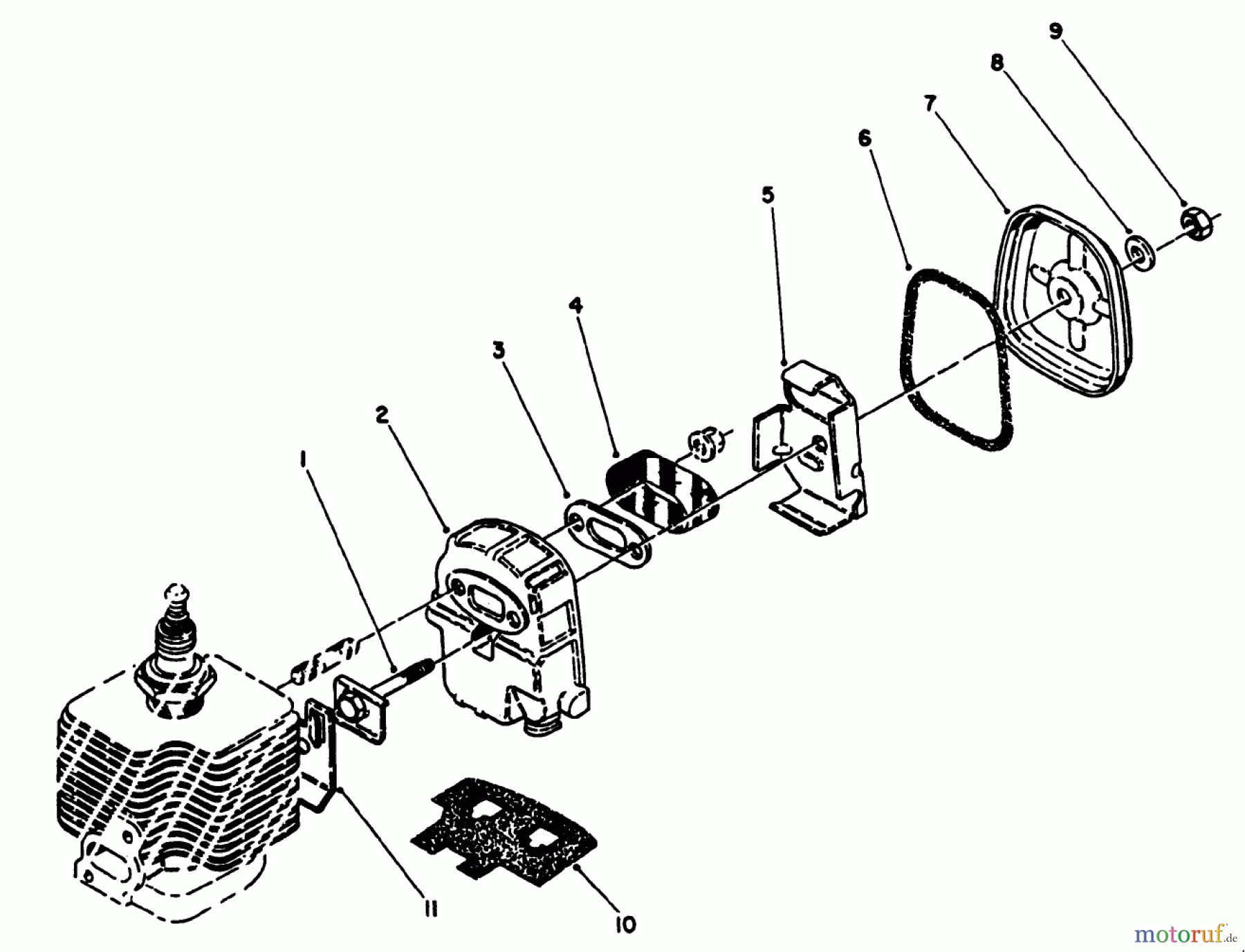 Toro Neu Trimmers, String/Brush 51650 (TC 3100) - Toro TC 3100 Gas Trimmer, 1992 (2000001-2999999) SPARK ARRESTOR MUFFLER KIT 65-4300 (OPTIONAL)