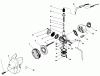 Toro 51660 (TC 3500) - TC 3500 Gas Trimmer, 1989 (9000001-9999999) Listas de piezas de repuesto y dibujos CARBURETOR & AIR CLEANER ASSEMBLY