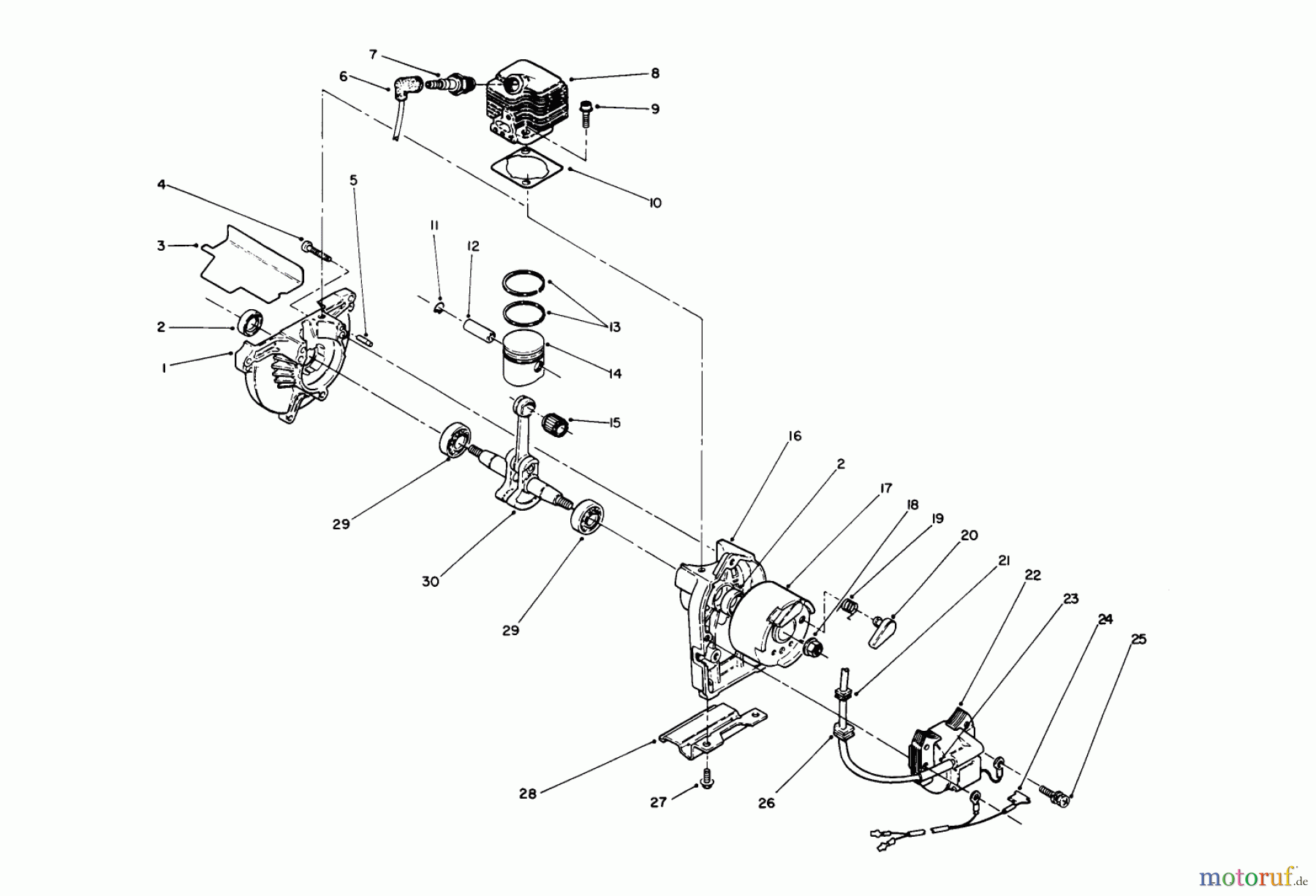 Toro Neu Trimmers, String/Brush 51675 (TC 5010) - Toro TC 5010 Gas Trimmer, 1991 (1000001-1999999) ENGINE ASSEMBLY #2