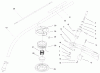 Toro 53008 - Gas Trimmer, Curved Shaft, 1999 (990001-999999) Listas de piezas de repuesto y dibujos HEAD, SHAFT AND SHIELD ASSEMBLY
