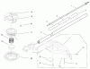 Toro 53009 - Gas Trimmer, Straight Shaft, 1999 (990001-999999) Ersatzteile HEAD, SHAFT AND SHIELD ASSEMBLY