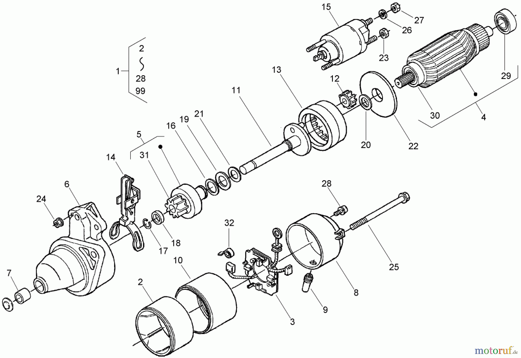  Compact Utility Loaders 22337CP - Toro Dingo 320-D Compact Utility Loader (SN: 312000001 - 312999999) (2012) STARTER ASSEMBLY